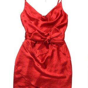 Red Satin Dress
